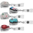 thumbnail image 4 of 5Pcs Pharmacy Badge Reels Holder Retractable ID Clips Name Tag Card Clips Nursing Badge Holder, 4 of 5