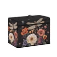 thumbnail image 2 of HELLHERO Sewing Machine Cover 17.7x8.6x12.5 Inch Top Handle Waterproof Cover Soft, Dragonfly Flowers, 2 of 8