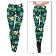 thumbnail image 4 of Leggings de cintura media para mujer, con estampado de , para el Patricio, para mujeres y niñas L Colcomx Leggings elásticos para mujer, 4 of 8