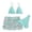 c-1111Mint Green651, variant on MEZZALL Children Girls Two Piece Swimwear Bikini With Mesh Cover Up Rash Guard Swimsuits For Youth Classic Summer Flower Print Beachwear