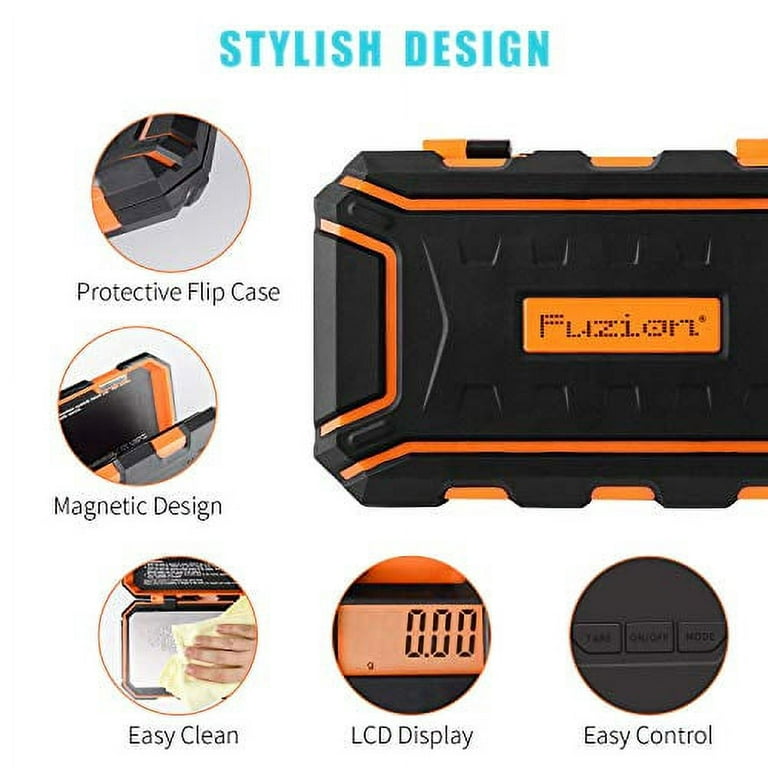  Fuzion Pocket Scale 0.01g/200g, Gram Scale with 6 Units  Conversion, Small Scale with LCD Display, Tare Function, Suitable for  Coins, Powder, Jewelry, Herbs, Spices (Battery Included): Home & Kitchen
