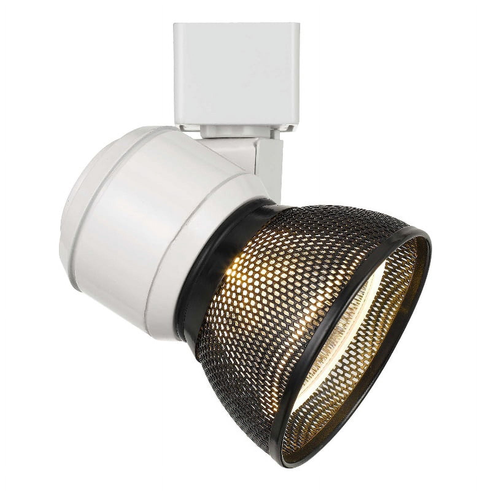 Cal Lighting HT-888-LED Metal Track Fixture with Mesh Shade in White/Dark Bronze