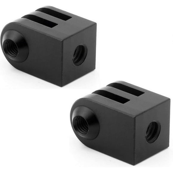 2 Pack Aluminum Tripod Mount Adapter for GoPro Hero 4 5 6 7 8 9 Black Silver Session, AKASO/Campark/YI and Other Cameras