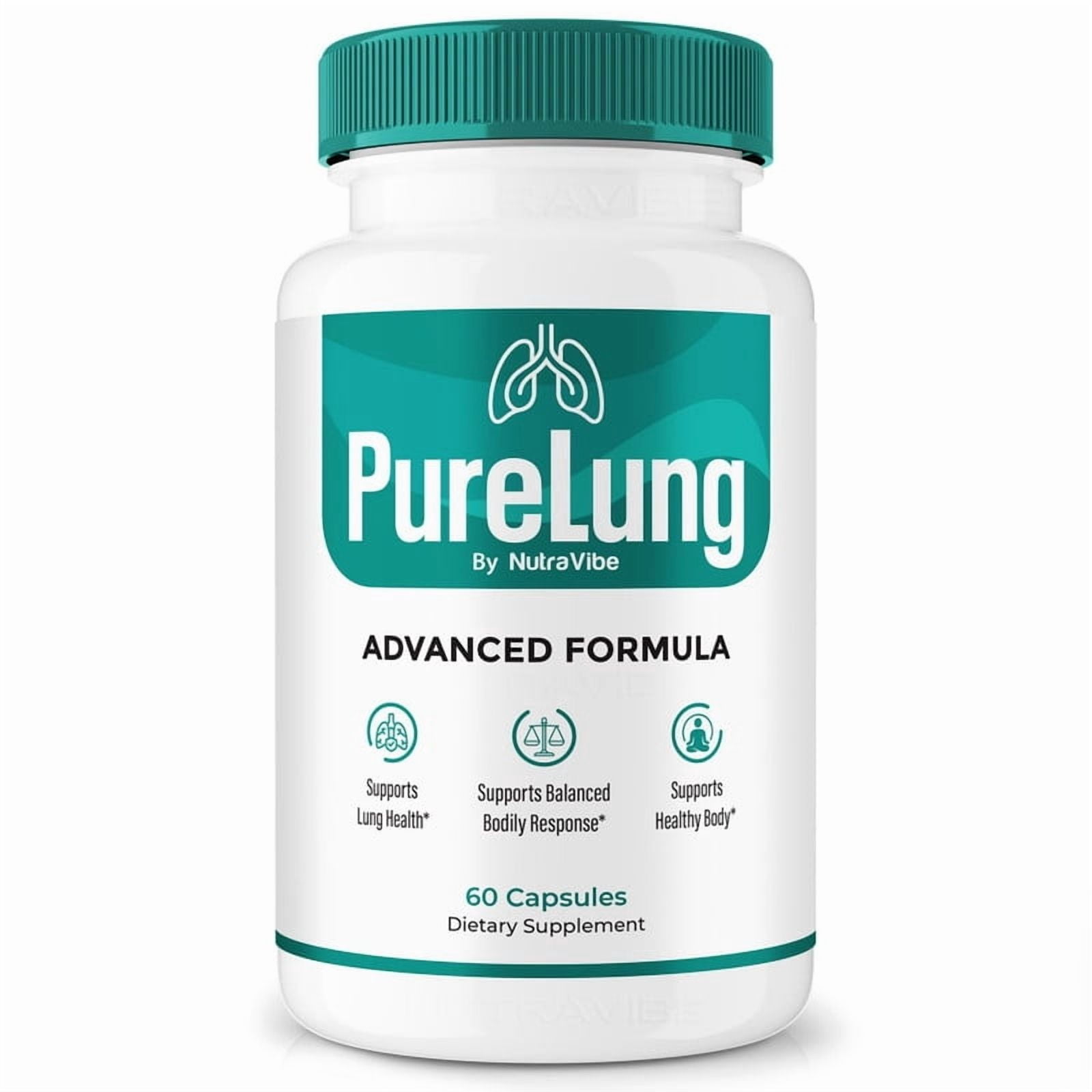 PureLung – Respiratory Support Formula for Soothing Breathing Comfort & Daily Wellness | Easy-to-Swallow Daily Pills for Everyday Use (60 Capsules)