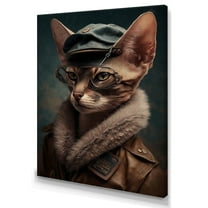 Designart Cat Wearing Clothing II Canvas Wall Art