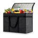 thumbnail image 4 of Bolsa aislada para entrega de alimentos y compras de comestibles con cierre en la parte superior, negro (1 paquete) Shuxiu Wang 8390615153423, 4 of 5