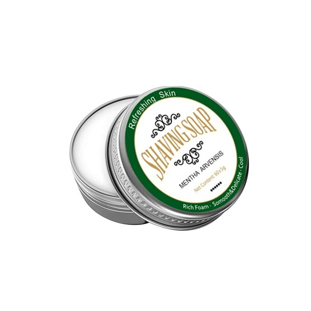 PVCS Savon à Raser pour Hommes Crème à Raser Menthe Assouplissante Mousse pour Barbe Ensemble de Brosses de Rasage