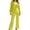 Yellow, variant on aidice Dressy Jumpsuits for Women Office High Neck Long Sleeve Fitting Zip Button Comfy Workwear Pants Rompers