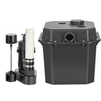 KFFKFF Sink Pump System, 1/2 HP,120-Volt, 3500 GPH Capacity,28 ft Elevation, Below-Sink Sump Pump Setup with 6 Gallon Reservoir,Auto Utility/Laundry Sink Pump,Evacuation Pump with 1-1/2" NPT Exit