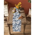 thumbnail image 5 of ERUNPONLY White Floral Table Runner - 72 Inch Long Vintage Pastoral Botanical Flowers Cotton and Linen Blended Dress Scarves Farmhouse Table Runner for Kitchen Dining, Coffee Table, 13"x72", 5 of 8