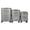 Gray, variant on S-HOME Travel-Friendly ABS Pull Rod Box Set of 3 Luggage 20 inches 24 inches 28 inches Silent Smooth Rolling 360 Degree Rotating Wheels Password Locks Ultra Light Design, Silver Gray