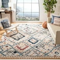 thumbnail image 2 of SAFAVIEH Morocco Ava Geometric Polyester Area Rug, Ivory/Multi, 9' x 12', 2 of 7