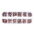 thumbnail image 1 of UDIYO 1 Box Nail Charm Irregular Shape Vibrant Color Mix Sizes Shiny Visual Effect Wide Application Decorative Plastic 12 Grids 3D DIY Nail Ornament Manicure Designs Nail Supplies, 1 of 7