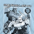thumbnail image 2 of TRANSFORMERS ONE Optimus Megatron Clash Adult Pull-Over Hoodie, Light Blue, Small, 2 of 5