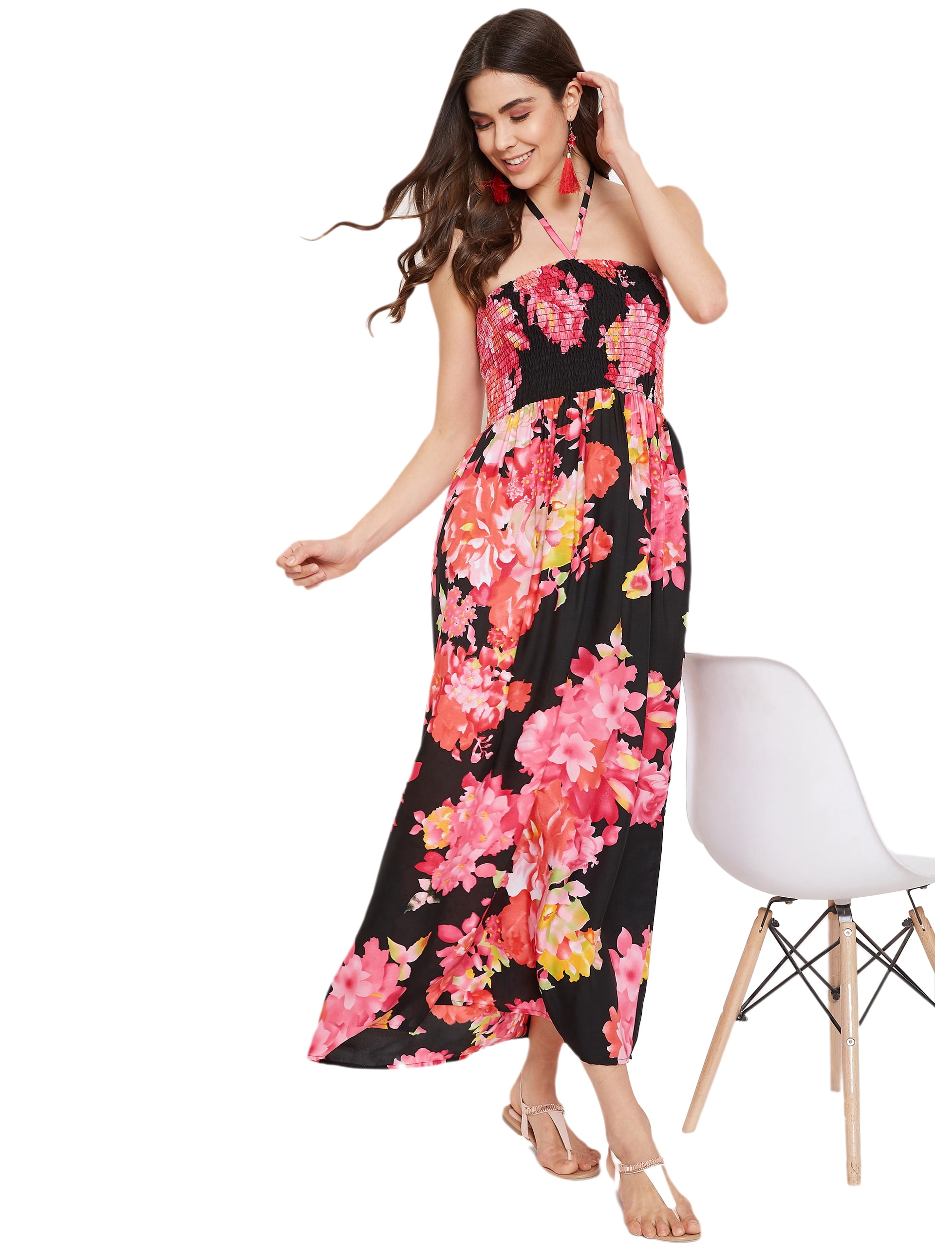 tube off shoulder dress Sexy Off-shoulder Tube Top Waist Color Maxi Dress  roschic
