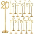 thumbnail image 4 of Wisewang Wooden Table Numbers Easy To Read Table Number Cards Guide Guests To Seats Wooden Numbers For Wedding Reception 20 pcs Golden 8.7x35cm, 4 of 6