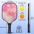 thumbnail image 3 of Pickleball Paddles Set Of 1, Fiberglass Surface, World Map Print, 1 Paddle, 2 Balls & Bag, 3 of 5