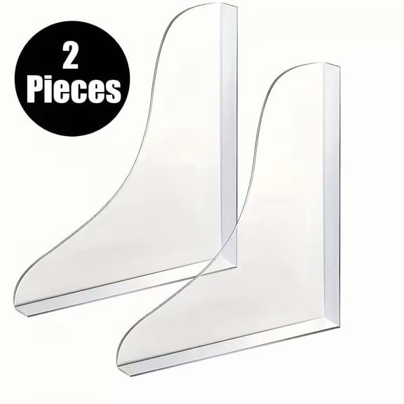 2-Pack Heavy-Duty Clear Acrylic Splashbacks for Shower and Bathtub - Water Splash Protection, Peel and Stick Wall Guard, Easy DIY Installation, Minimalist Design for Bathroom Wall