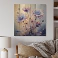 thumbnail image 2 of Designart "Purple Cornflowers love expression III" Floral Print on Natural Pine Wood, 2 of 5