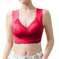 thumbnail image 2 of Eashery High Impact Sports Bras For Women One Smooth U Wireless Bra, Seamless No- Shapewear Bra, Pullover Bralette with No-Roll Underband and No-Dig Straps Red XX-Large, 2 of 3