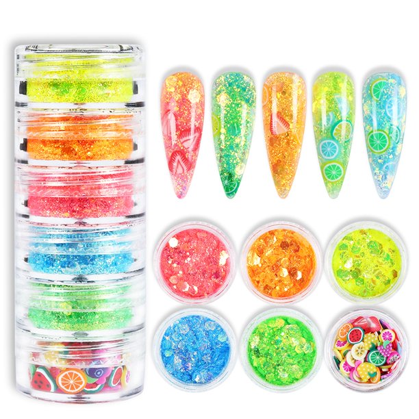 Kit de purpurina fina para uñas con efecto de capa de azúcar en polvo para manicura, pigmento en polvo cromado, accesorio para uñas de Navidad DIY Tan Jianjun unisex