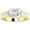 yellow-gold, variant on 14K White Gold 3 Carat LAB GROWN DIAMOND Contemporary Channel Set Princess And Pave Round Cut Cushion Cut Diamond Engagement Ring (E-F Color VS2-SI1 Clarity 2 Ct Center)