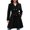 Black, variant on Women's Slim Fit Wool Blend Coat, Double-Breasted Lapel Design, Solid Color Elegant Overcoat, Warm Winter Outerwear, Classic Trench Style,Black 2XL