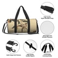 thumbnail image 4 of Fotbe Vintage Bird Bolsa Deportiva de Lona Plegable con Estampado, Bolsa de Gimnasio con Bolsillo Seco/Húmedo, Bolsa de Viaje Ultraligera de Gran Capacidad, 4 of 6