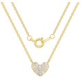 thumbnail image 4 of 14KT Gold Flash Plated Double Necklace Set with Simulated Diamonds Adult, 4 of 5