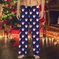 thumbnail image 2 of Christmas Mens Pajama Pants with Drawstring Pockets Lounge Pants Pajama Bottoms Men Sleep PJ Pants for Men（Navy,3XL), 2 of 5