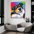 thumbnail image 4 of Epic Art 'Tricolor Australian Shepherd Dog'  by Rebecca Wang Art Acrylic Glass Wall Art, 36" x 36", 4 of 8