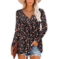 thumbnail image 2 of Blusa tipo túnica ROSELINLIN con estampado floral de talla grande para mujer 3XL, 2 of 5