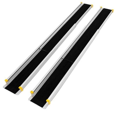 Giantex Adjustable Wheelchair Ramp, Lightweight Portable Door Threshold Ramp for Steps, Car