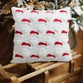 thumbnail image 6 of FastXmas Christmas Pillow Covers 17.7x17.7" Decoration Santa Claus and Jingle Bell Embroidered Velvet Christmas Pillowcase Soft Plush Embroidered Xmas Pillow Cover Decor for Pillow Holiday Couch Sofa, 6 of 6