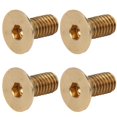 thumbnail image 4 of 50 piezas Tornillo de cabeza hexagonal plana Tornillo de cabeza avellanada de cobre Suministros industriales M4M4x9, 4 of 9