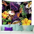 thumbnail image 4 of ZHH Gothic Skull Tapestries Kissing Lovers Skeletons Wall Hanging Home Decor Fashion Wall Art for Living Room, Bedroom, Dorm, 59”x 51”, 4 of 10
