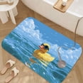 thumbnail image 3 of 1pc Rubber Duck in the Sea Absorbent Non-Slip Bathroom Thickened Flannel Rug Decor,Soft,Quick Drying,Suitable For Indoor/outdoor Use,Bathrooms,Bedrooms,Kitchens,Terrace,Laundry Rooms,16"x24", 3 of 9