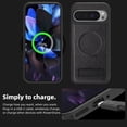 thumbnail image 3 of Magnetic for Google Pixel 9 Pro XL PU Leather Case, Compatible with Magsafe, Built-in Invisible Stand, Premium Ultra Slim Adjustable Kickstand Protective Phone Case for Google Pixel 9 Pro XL, Black, 3 of 8