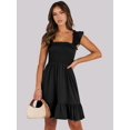 thumbnail image 2 of Vestido ANRABESS 2025 sin mangas, cuello cuadrado y espalda descubierta, negro, talla M, 2 of 9