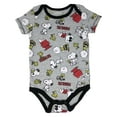 thumbnail image 4 of PEANUTS Woodstock Snoopy 4 Pack Bodysuits Newborn to Infant, 4 of 5