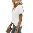thumbnail image 6 of Taqqpue Womens T Shirts Summer Tops Short Cap Sleeve V Neck Casual Tees Loose Fit Plus Size Blouses for Women S-XXL, 6 of 9