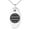 Silver, variant on Stainless Steel Miura Samurai Crest Engraved Small Oval Charm Pendant Necklace