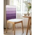 thumbnail image 2 of nqOlkjepod Purple Ombre Chair Covers Set of 6, Decorative Chair Back Cover, Farmhouse Vintage Wooden Striped Dining Room Chair Slipcovers Removable Chair Protectors Covers for Party Banquet, 2 of 7