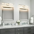 thumbnail image 4 of Brushed Nickel Bathroom Light Fixtures 24 inch Dimmable Metal Wall Sconce Fixtures Over Mirror LED Vanity Light Bar for Restroom Mirror 3000K Warm White Light, 4 of 7