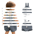 thumbnail image 5 of XIMIN Baby Boys Girls Denim Overall Shorts - Loose Fit Jean Overall Shorts with Pockets Denim Shortalls for Summer, 5 of 9