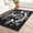 Black and White, variant on 70s Retro Rectangle Area Rug – Non-Slip, Machine Washable, Low-Pile, Soft, Indoor/Outdoor – for Living Room, Bedroom, Entryway – Modern Home Decor Carpet