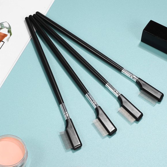 unbranded 4Ud Peine Separador De Pestañas Negro De Metal Resistente Para Uso En Casa Y Viaje