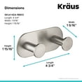 thumbnail image 2 of Kraus Bathroom Robe and Towel Double Hook, Brushed Nickel Finish, 2 of 8