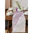 thumbnail image 2 of Boho Beach Waves Table Runners 108 Inches Long, Cotton Linen Fabric Table Runner Dresser Scarf, Gradient Coastal Rose Red Water Ombre Tablerunner for Party/Kitchen/Dinner/Wedding Decor 13''x108'', 2 of 7