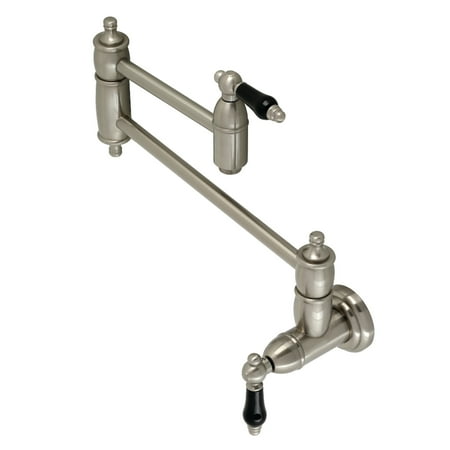 Kingston Brass KS3108PKL Duchess Wall Mount Pot Filler Faucet, Brushed Nickel